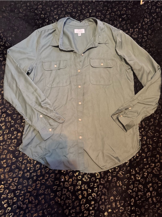 Lucky Brand Tops - Lucky Brand NWOT 100% Lycocell Olive Green Long Sleeve Button-Up Shirt